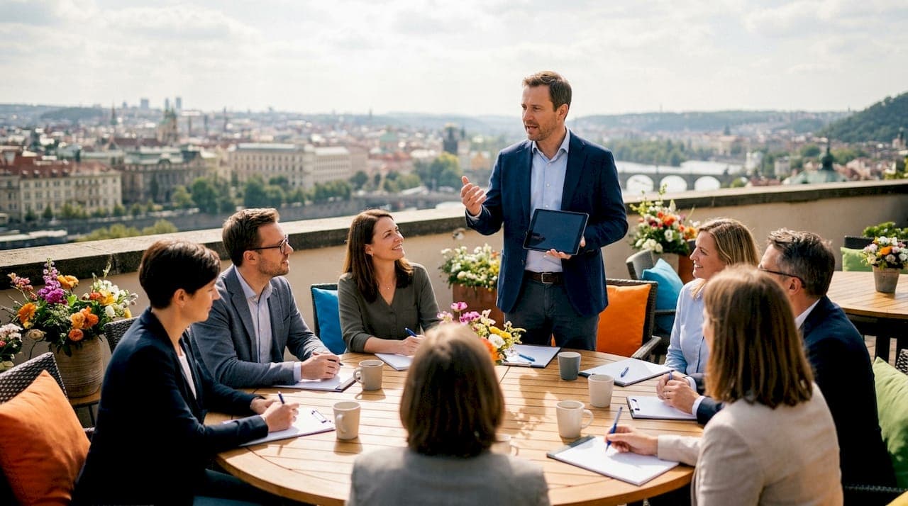Corporate compliance training group session