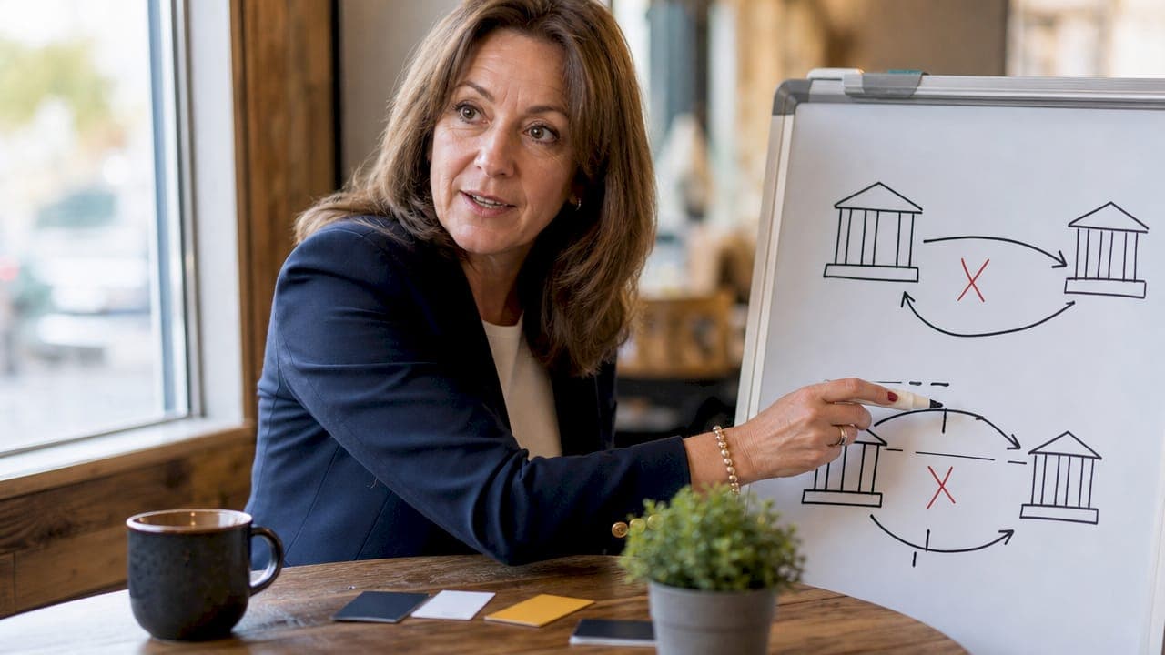Swiss tax advisor explaining double taxation concept