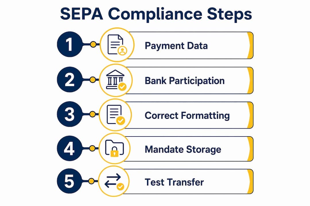 Infographic showing SEPA compliance operational steps