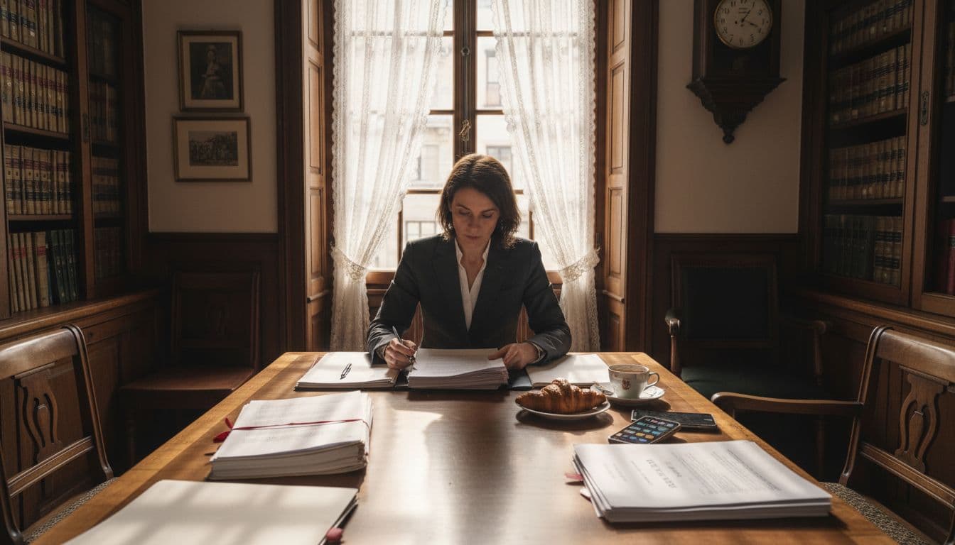 Lawyer reviewing Swiss GmbH incorporation paperwork